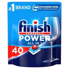FINISH POWER ALL-IN-1 FRESH - Таблетки для посудомоечной машины x 40 цена и информация | Гели для посудомоечных машин | kaup24.ee