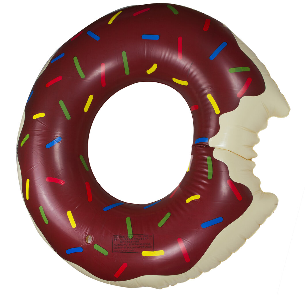 Täispuhutav rõngas Donut, 110 cm, pruun hind ja info | Täispuhutavad veemänguasjad ja ujumistarbed | kaup24.ee
