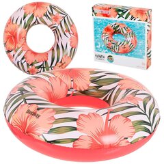 Täispuhutav rõngas, valge ja roosa, 119 cm hind ja info | Täispuhutavad veemänguasjad ja ujumistarbed | kaup24.ee