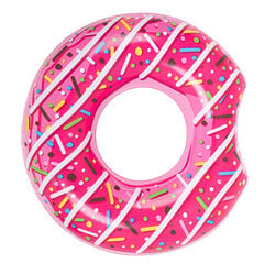 Плавательный круг Пончик, 107 см, розовый цена и информация | Надувные и пляжные товары | kaup24.ee