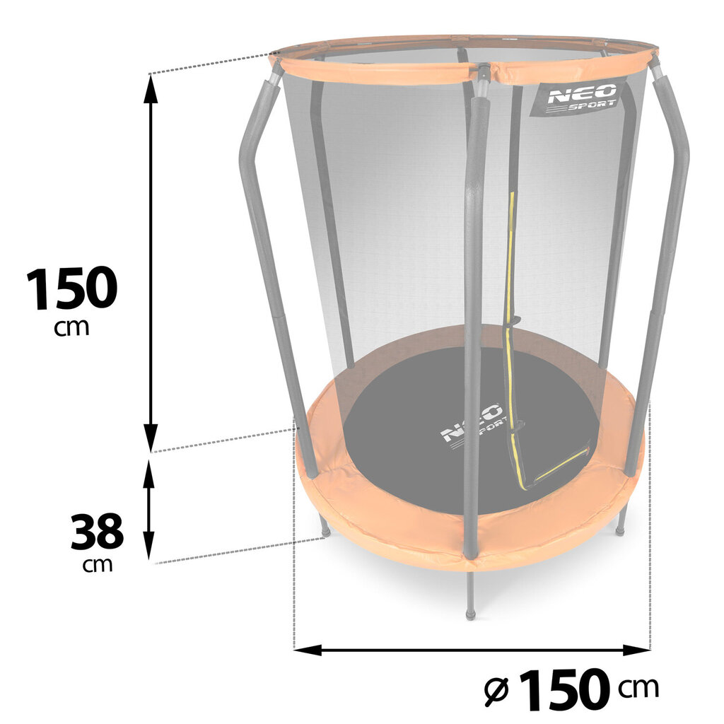 Lastele batuut, Neo Sport, 152 cm цена и информация | Batuudid ja batuudi varuosad | kaup24.ee