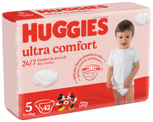 Mähkmed Huggies Ultra Comfort 5 (11-25 kg), 42 tk hind ja info | Mähkmed | kaup24.ee