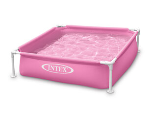 Laste raamiga bassein, 122 cm x 122 cm x 30 cm, roosa hind ja info | Basseinid | kaup24.ee
