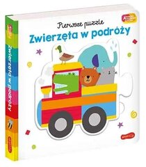 Брошюра «Академия мудрых детей». Первые пазлы. Животные в дороге цена и информация | Книги для детей | kaup24.ee