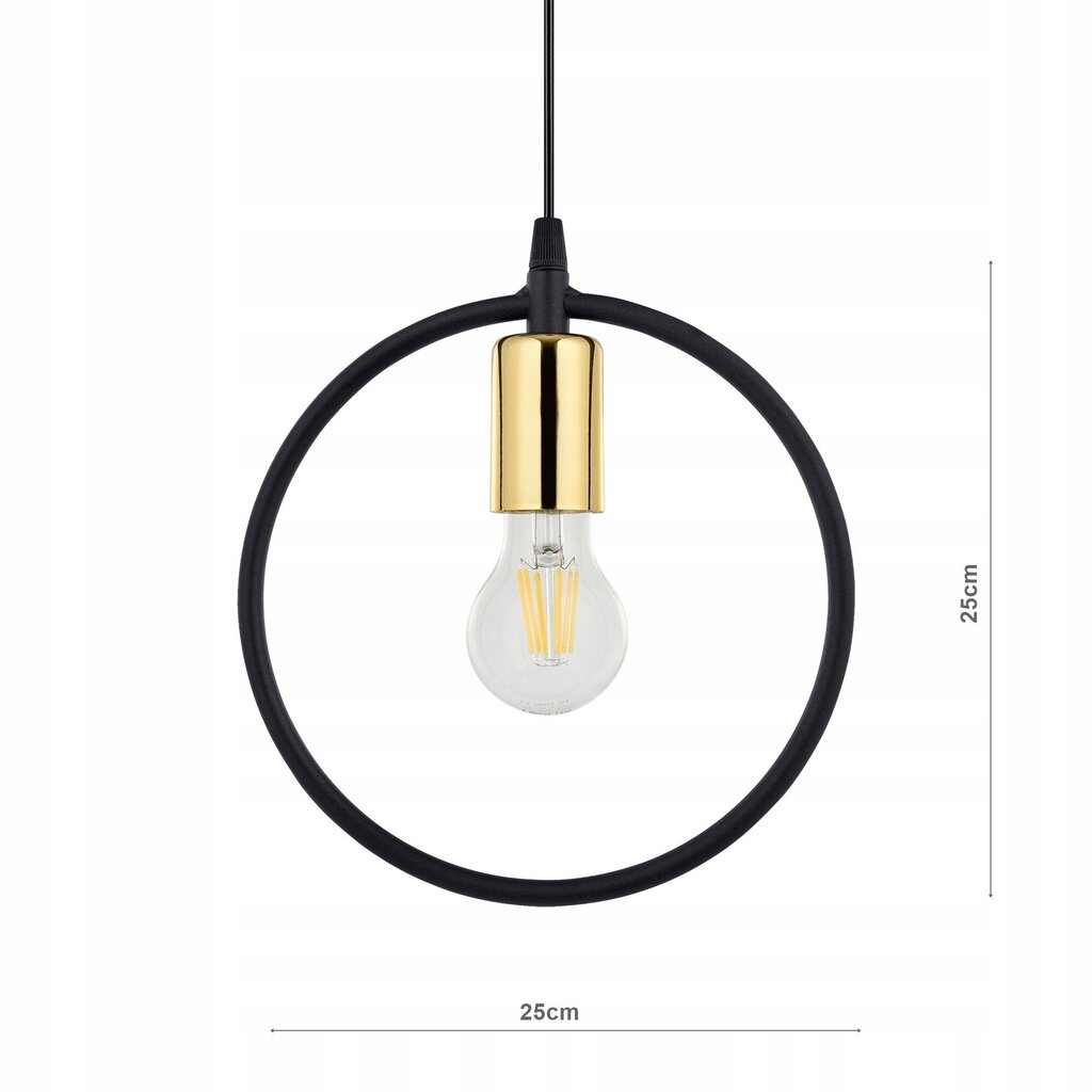 Led-lux ripplamp, must kuld hind ja info | Rippvalgustid | kaup24.ee