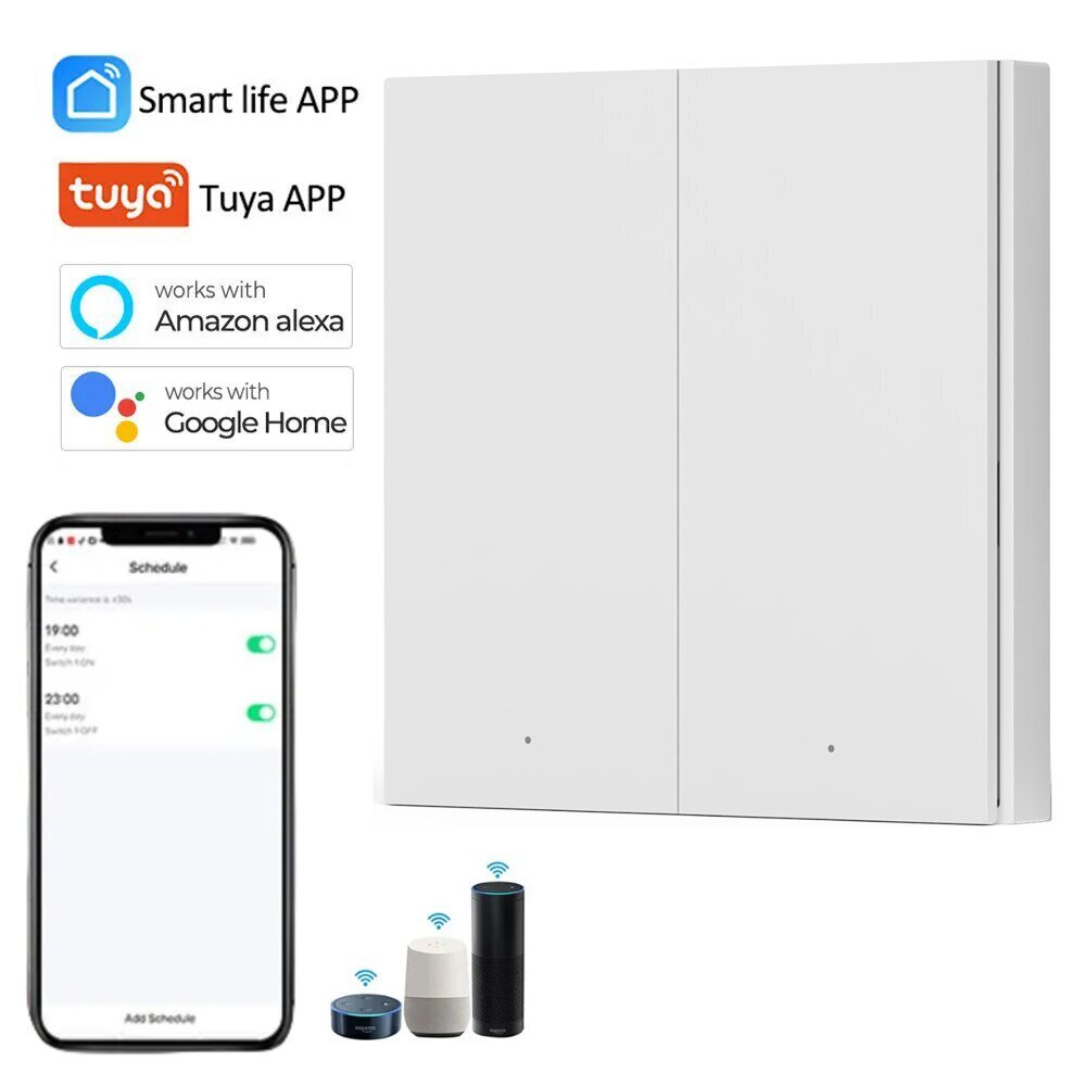 Nutikas wifi elektrilüliti kaugrakendusega 600W LIVMAN DS-1081WL цена и информация | Lülitid ja pistikupesad | kaup24.ee