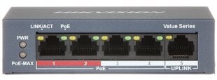 Hikvision switch poe ds-3e0105p-e/m(b) 4 porti hikvision hind ja info | Lülitid (Switch) | kaup24.ee