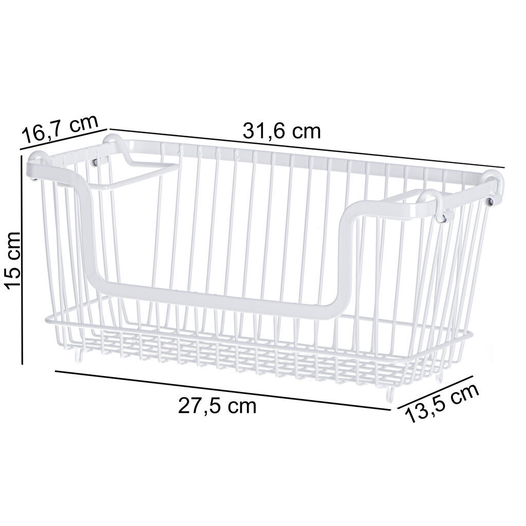 Puuvilja köögiviljade organiseerija, metall, 32 cm x 10,5 cm 10 cm x 14 cm цена и информация | Lauanõud ja kööginõud | kaup24.ee