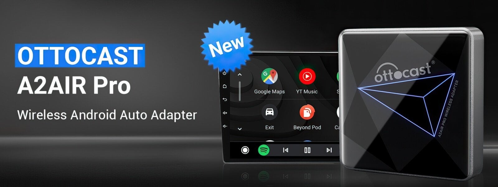 Ottocast A2Air Pro juhtmeta Android Auto hind ja info | FM modulaatorid, FM trasmitterid | kaup24.ee