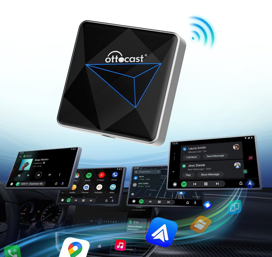 Ottocast A2Air Pro juhtmeta Android Auto hind ja info | FM modulaatorid, FM trasmitterid | kaup24.ee