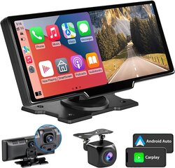 Ottocast kaasaskantav autokuvar 10" kaamera 2K Apple Carplay Android Auto цена и информация | FM модуляторы, FM трансмиттер | kaup24.ee