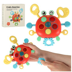 Детский прорезыватель Краб, сенсорная игрушка цена и информация | Игрушки для малышей | kaup24.ee
