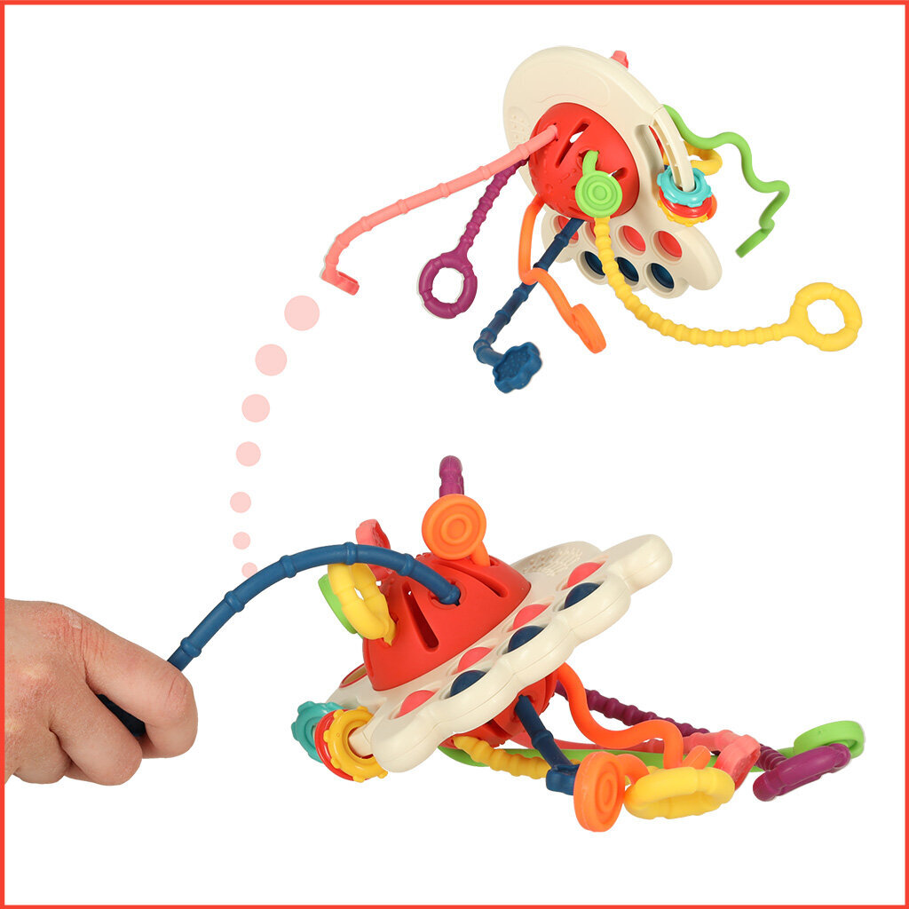 Montessori sensoorsed mänguasjad, hammustus, punane цена и информация | Imikute mänguasjad | kaup24.ee