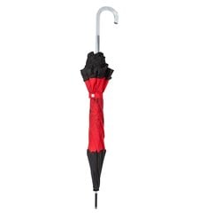 Automaatne pikk vihmavari naistele Parasol, punane, musta äärisega hind ja info | Naiste vihmavarjud | kaup24.ee