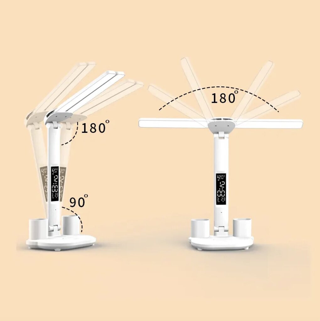 LED laualamp termomeetri, kalendri ja kellaga hind ja info | Laualambid | kaup24.ee