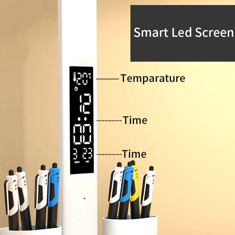 LED laualamp termomeetri, kalendri ja kellaga hind ja info | Laualambid | kaup24.ee