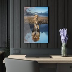 Картина из закаленного стекла Отражение в воде цена и информация | Настенные деревянные декорации | kaup24.ee