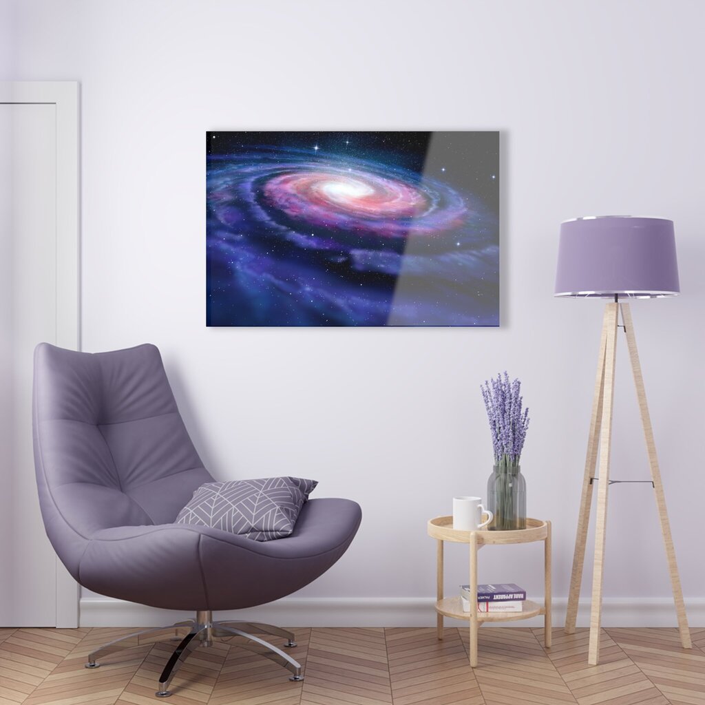 Karastatud klaasist pilt spiraalgalaktika hind ja info | Seinapildid | kaup24.ee