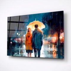 Karastatud klaasist pilt piltkõndimine vihmas hind ja info | Seinapildid | kaup24.ee