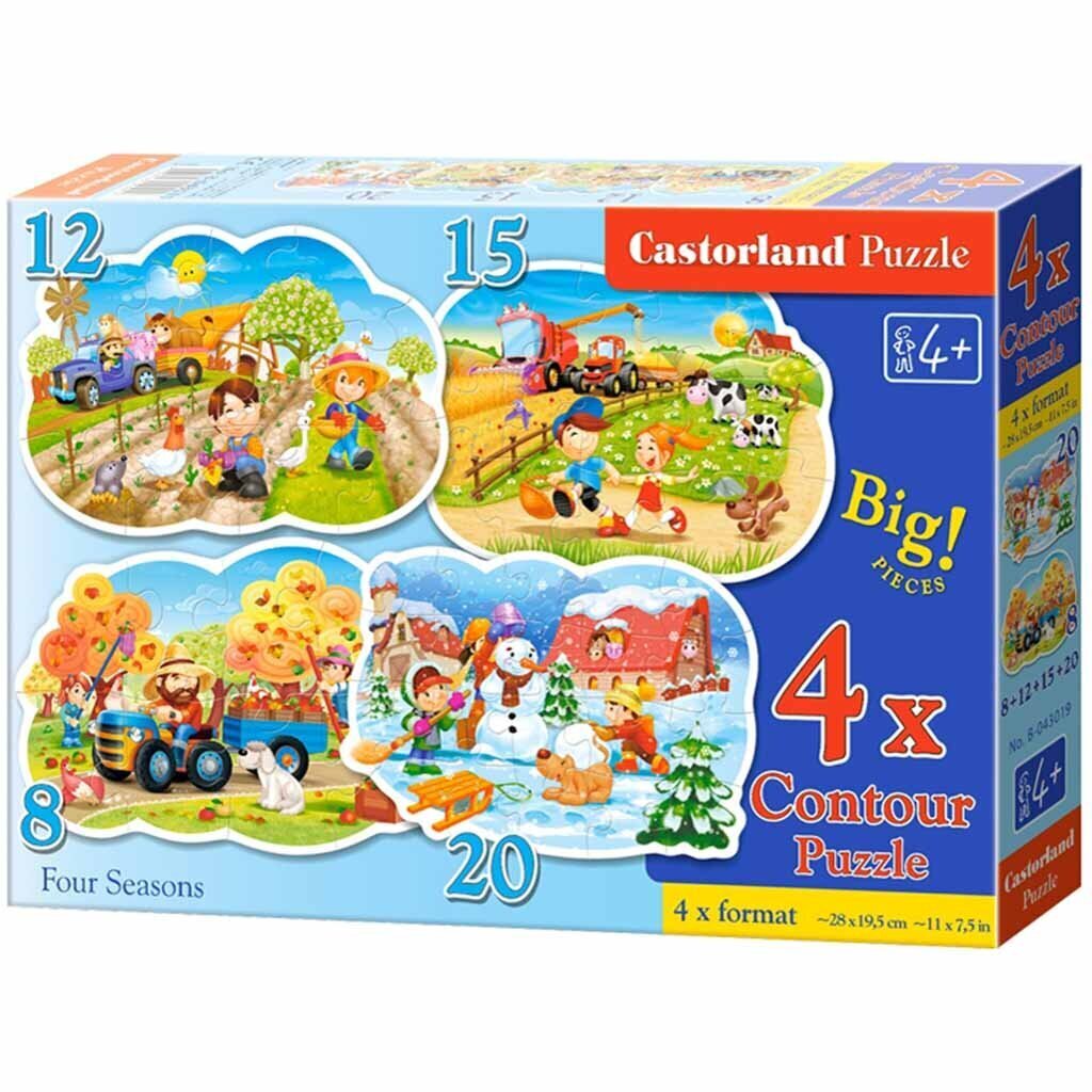 Neli aastaaega Puzzle, 4 in 1 цена и информация | Pusled | kaup24.ee