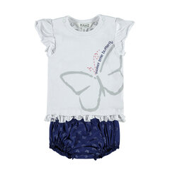 Комплект для девочек Kanz, белый/синий цена и информация | Комплекты одежды для новорожденных | kaup24.ee