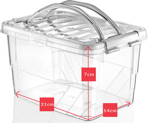 прямоугольный контейнер с крышкой, 1,2 л цена и информация | Посуда для хранения еды | kaup24.ee