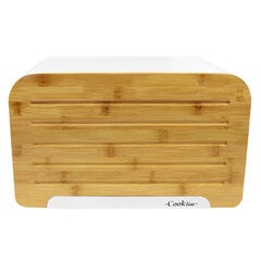 коробка для хлеба с разделочной доской 35x20x21 см, белая цена и информация | Столовые и кухонные приборы | kaup24.ee