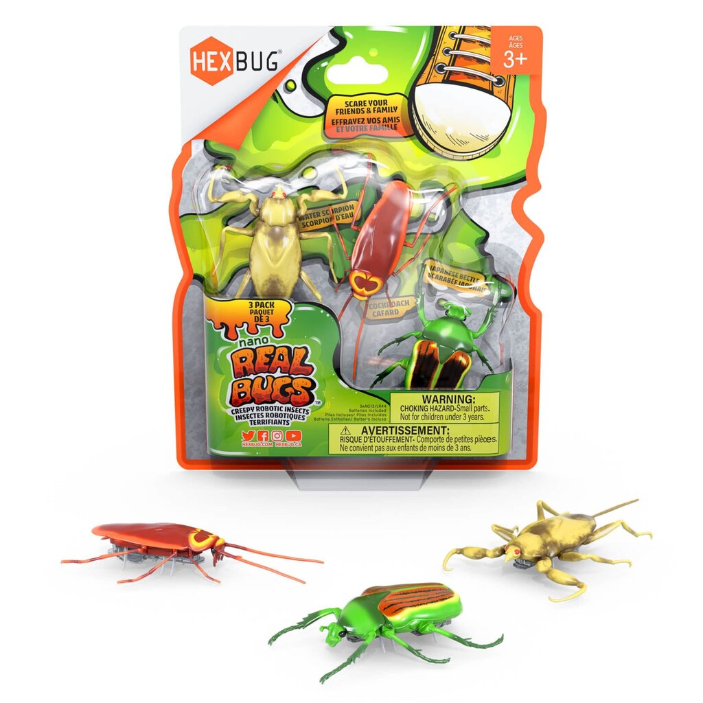 Interaktiivsed nanoolendid Hexbug, 3 tk. hind ja info | Poiste mänguasjad | kaup24.ee