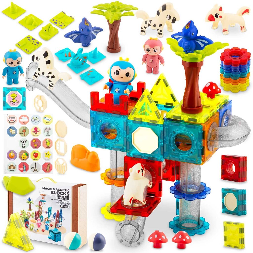 Magnetic Bricks Dinosaur Paradise hind ja info | Klotsid ja konstruktorid | kaup24.ee