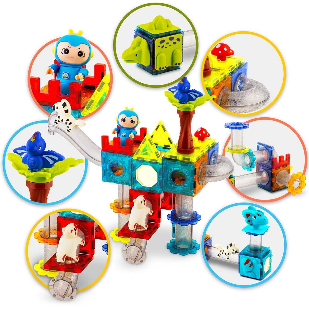 Magnetic Bricks Dinosaur Paradise hind ja info | Klotsid ja konstruktorid | kaup24.ee