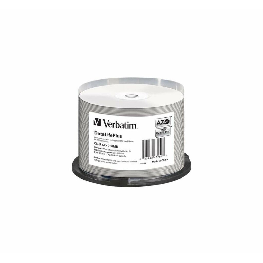 CD-R Verbatim CD-R 52x DataLifePlus, 50 tk hind ja info | Vinüülplaadid, CD, DVD | kaup24.ee
