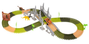 Dinosauruse rada autodega, 33 x 26 x 8 cm hind ja info | Poiste mänguasjad | kaup24.ee