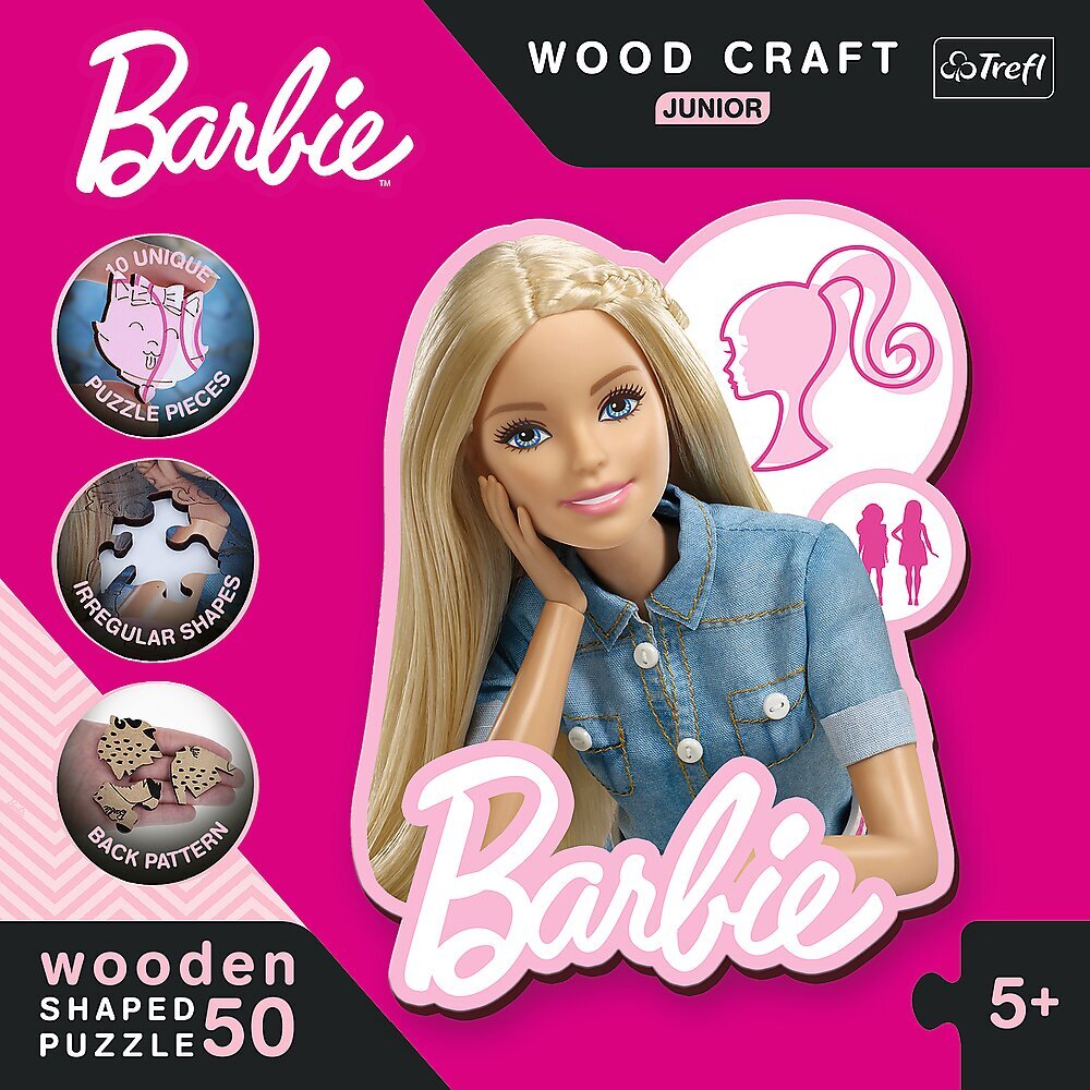 Puidust pusle Trefl Barbie, 50 osa цена и информация | Pusled | kaup24.ee