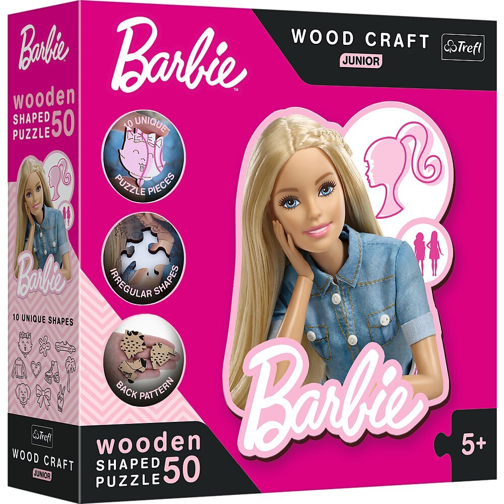 Puidust pusle Trefl Barbie, 50 osa цена и информация | Pusled | kaup24.ee