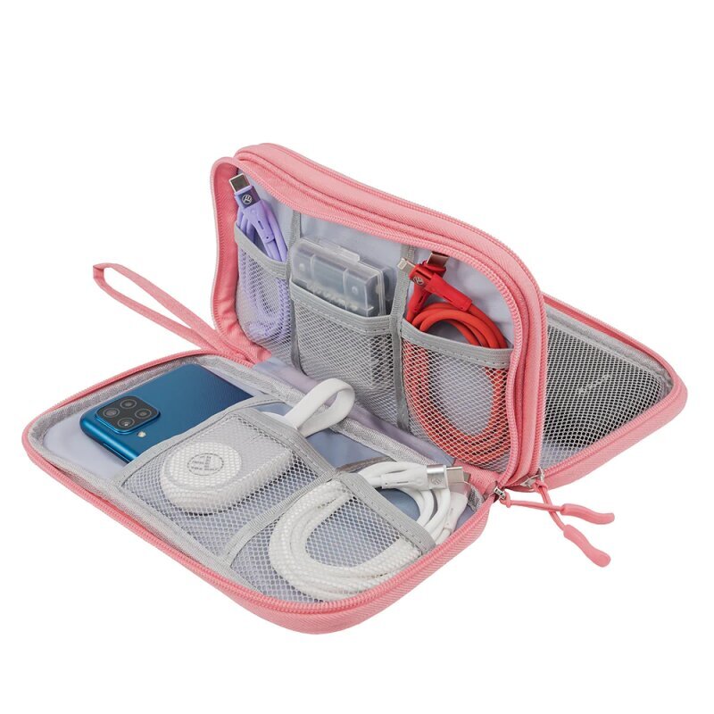 Tellur Universal travel cable organiser Pink цена и информация | Kohvrid, reisikotid | kaup24.ee