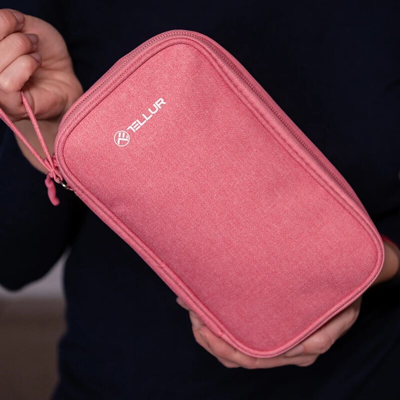 Tellur Universal travel cable organiser Pink цена и информация | Kohvrid, reisikotid | kaup24.ee