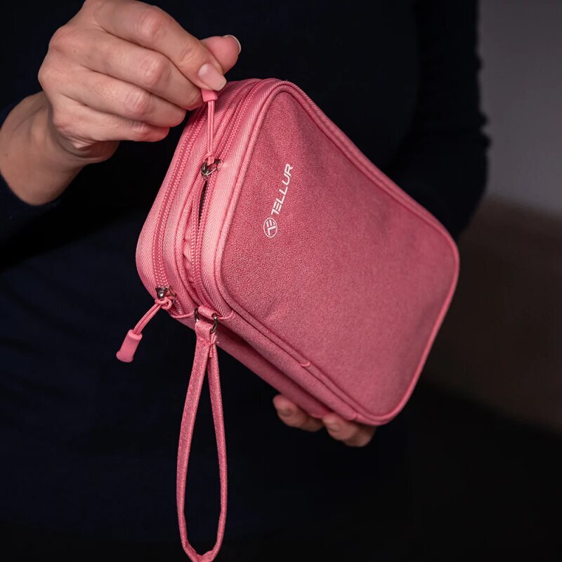 Tellur Universal travel cable organiser Pink hind ja info | Kohvrid, reisikotid | kaup24.ee