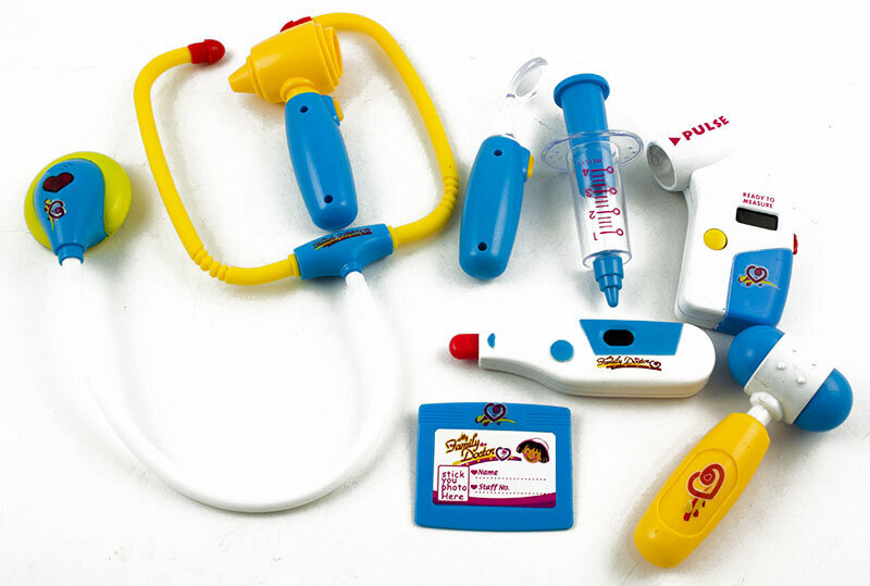 Laste arstikomplekt kohvris, sinine hind ja info | Tüdrukute mänguasjad | kaup24.ee