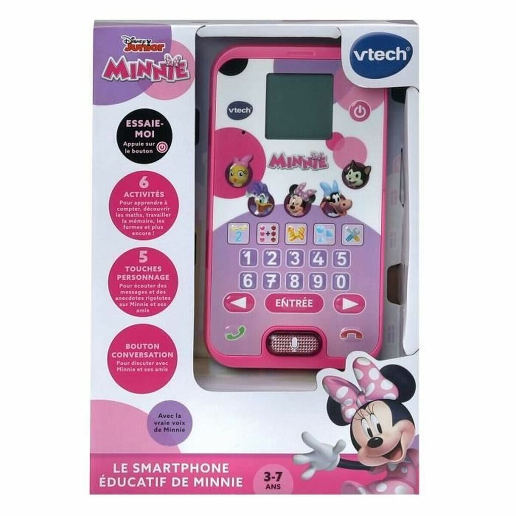 Interaktiivne mängutelefon Vtech Minnie Mouse, prantsuse keeles hind ja info | Arendavad mänguasjad | kaup24.ee