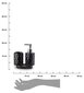 Bathlab 3-osaline vannitoatarvikute komplekt, must цена и информация | Vannitoa sisustuselemendid ja aksessuaarid | kaup24.ee