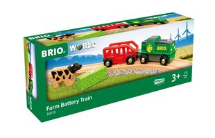 BRIO Farm Аккумуляторный поезд цена и информация | Развивающий мелкую моторику - кинетический песок KeyCraft NV215 (80 г) детям от 3+ лет, бежевый | kaup24.ee