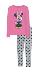 DISNEY Пижама Minnie, серая/розовая, 98/104 цена и информация | Пижамы, халаты для девочек | kaup24.ee