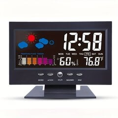 Smurf метеорологическая станция-часы с голосовой активацией, 1 шт. цена и информация | Метеорологические станции, термометры | kaup24.ee