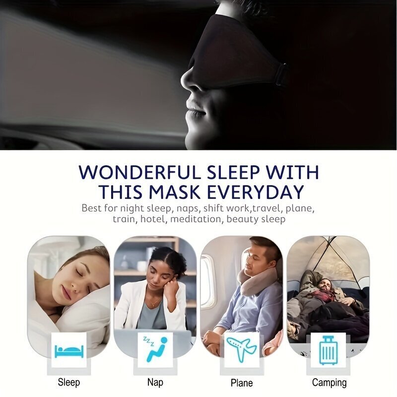 Unisex Smurf une-mask, must. цена и информация | Öösärgid, pidžaamad | kaup24.ee