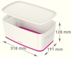 Ящик для хранения Leitz MyBox WOW Большой Серый С крышкой Белый ABS (31,8 x 19,8 x 38,5 cm) цена и информация | Ящики для вещей | kaup24.ee