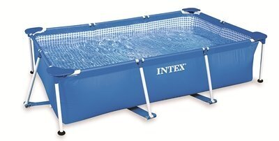 Karkassbassein Intex Family Frame, ilma filtrita, 220x150x60 cm hind ja info | Basseinid | kaup24.ee