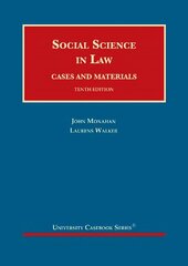 Social Science in Law: Cases and Materials 10th Revised edition hind ja info | Majandusalased raamatud | kaup24.ee