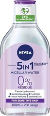 Mitsellaarvesi Nivea 5in1, 400ml hind ja info | Näopuhastusvahendid | kaup24.ee