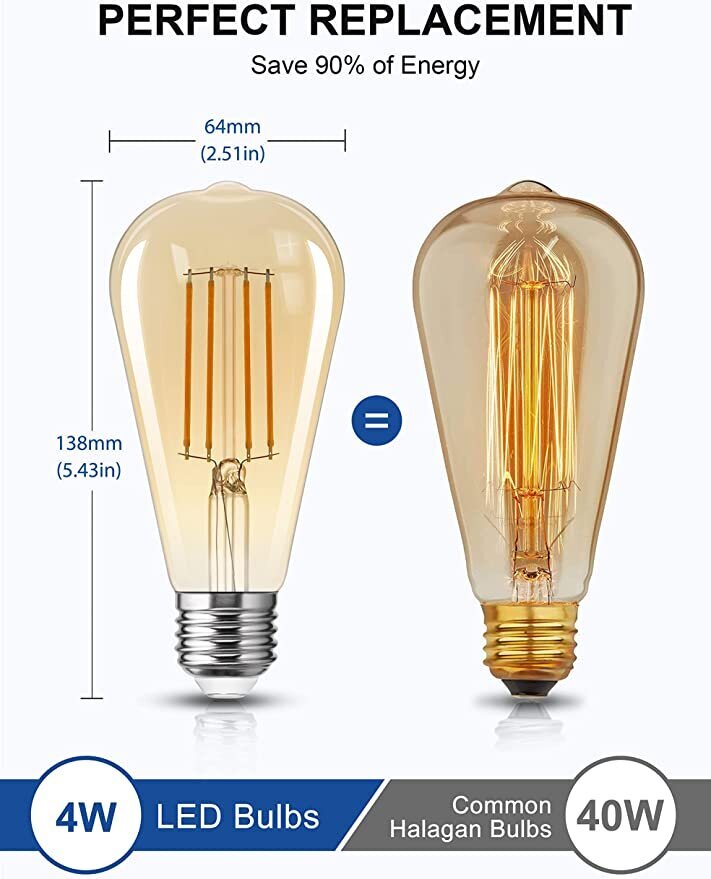 Lambipirn LED E27, 4 tk, 4 W hind ja info | Lambipirnid, lambid | kaup24.ee