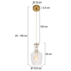 Grazio Glass ripplamp 3494ME цена и информация | Потолочный светильник, 38 x 38 x 24 см | kaup24.ee